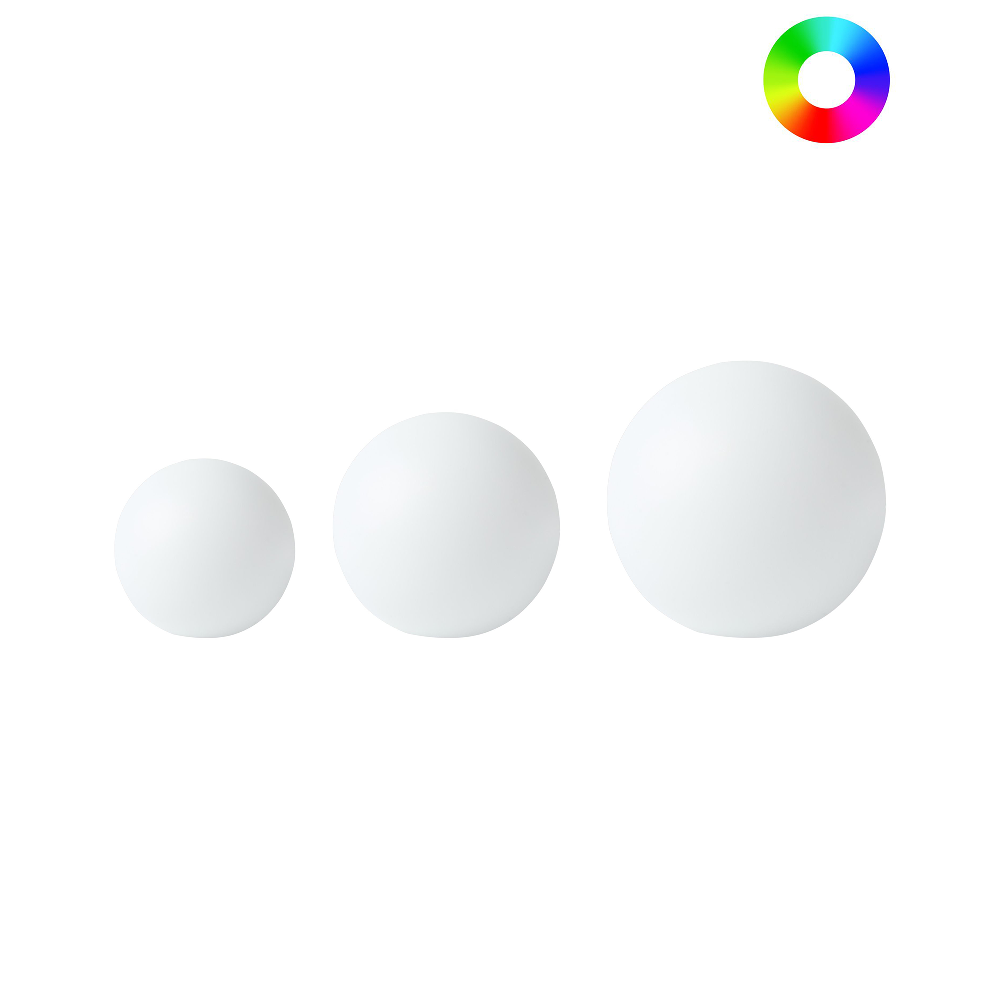 Solar-LED-ulkopallovalaisinsetti 3 kpl LOBAINA kaukosäätimellä Valkoinen