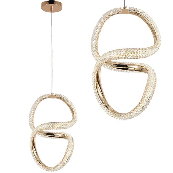 TOOLIGHT riippuva kattovalaisin G069-CP kulta, 125,5x24x33cm