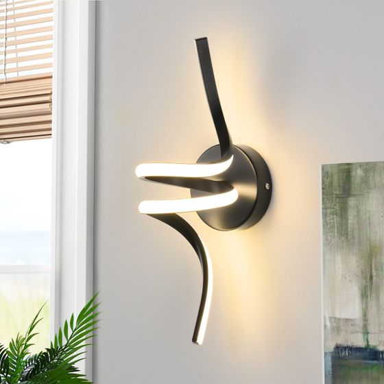 NETTLIFE moderni musta 7 W LED - seinävalaisin portaisiin, lämmin valkoinen, 3000 K