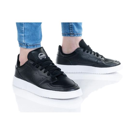 Adidas Supercourt J kengät koko 38 2/3 mustat tennarit