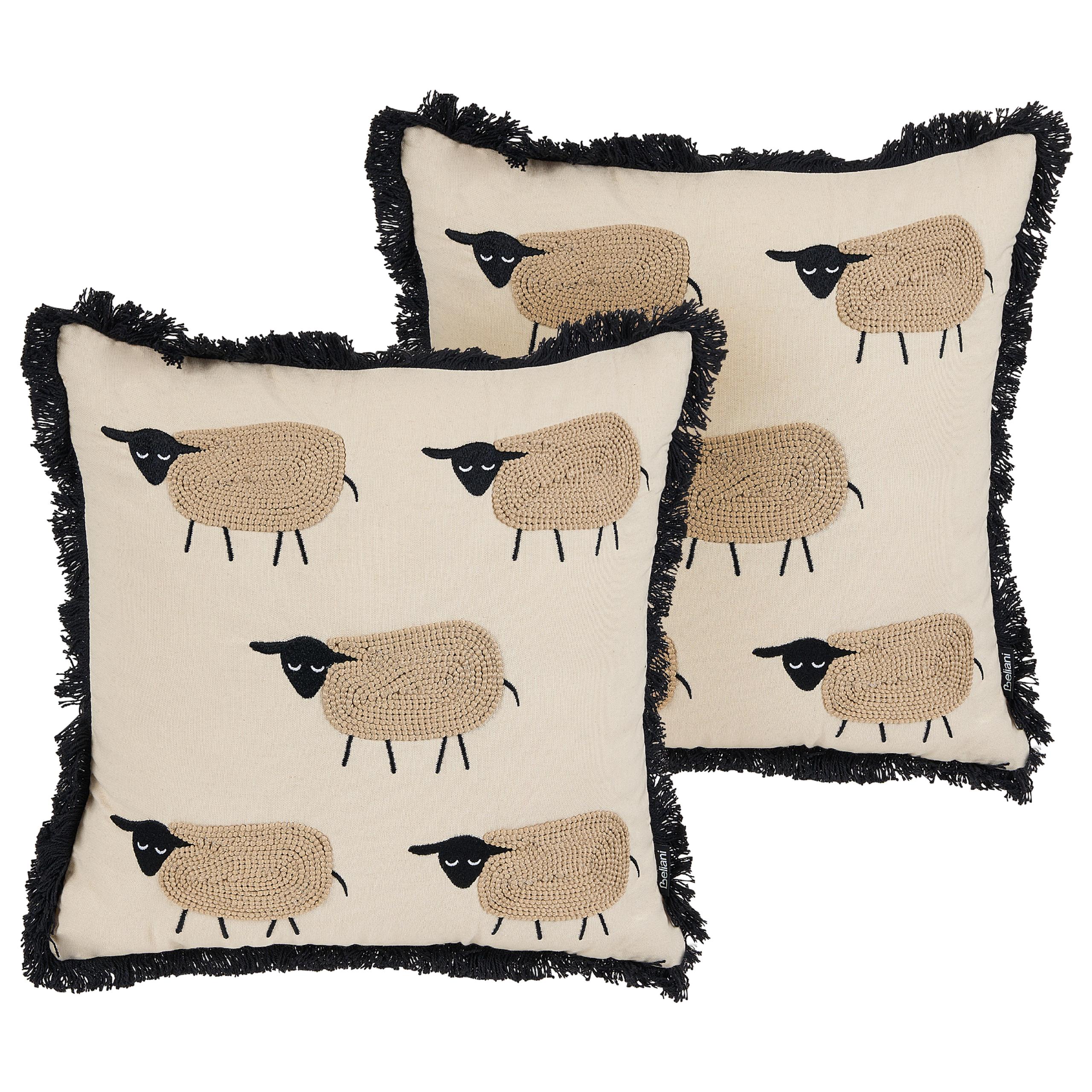 Koristetyynysetti 2 kpl BANNU 45 x 45 cm Buklee Beige