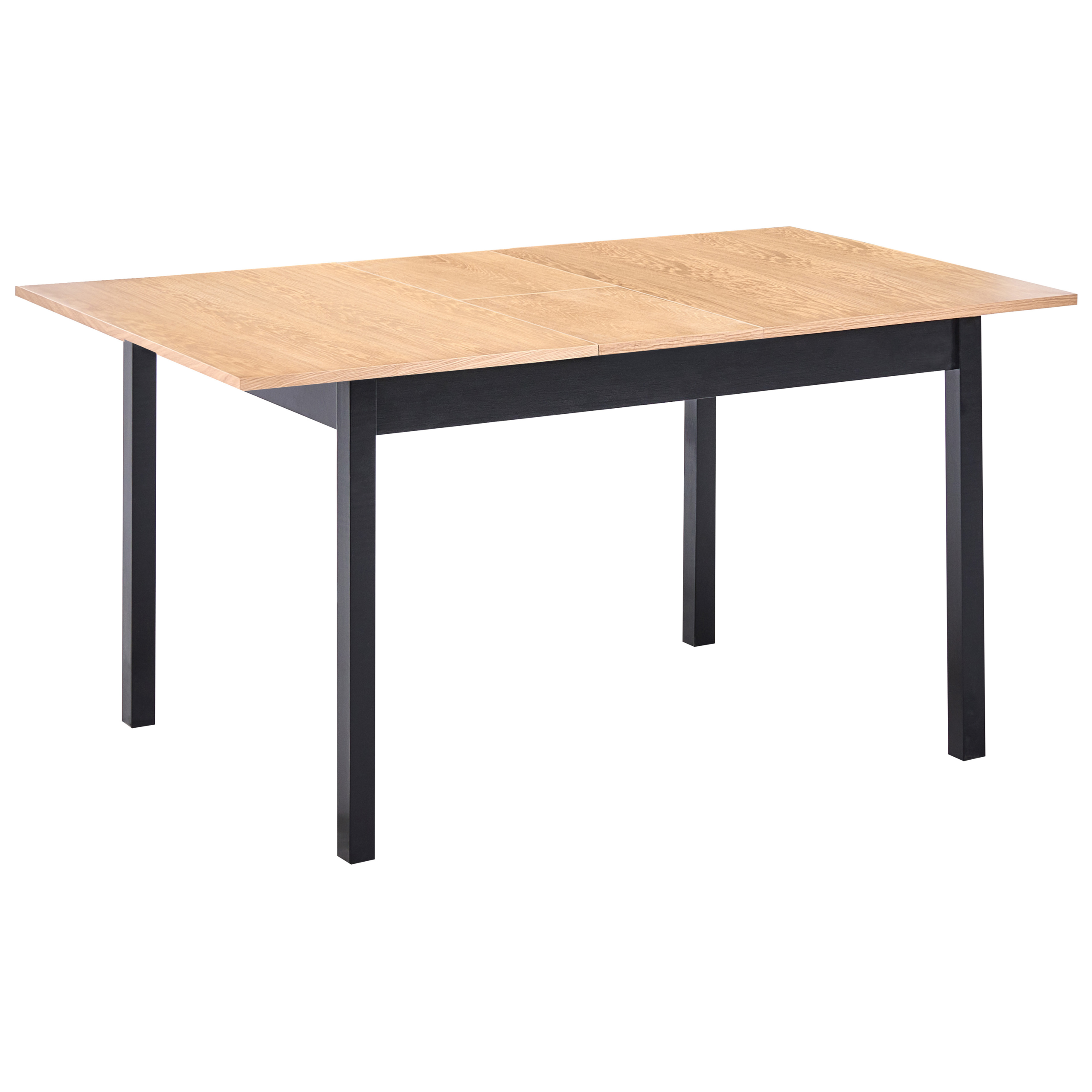 Jatkettava ruokapöytä HOUSTON Vaaleanruskea/musta 120/150 cm 90 cm Mänty