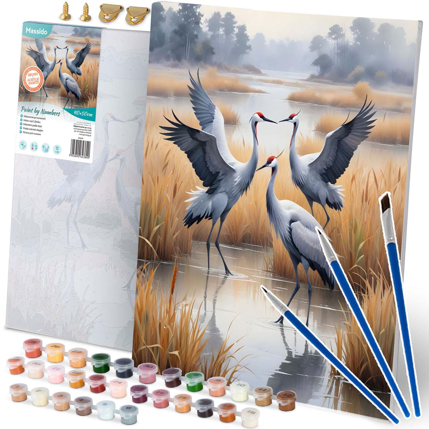 Maalaus numeroiden mukaan 40x50 cm Massido Kurjet