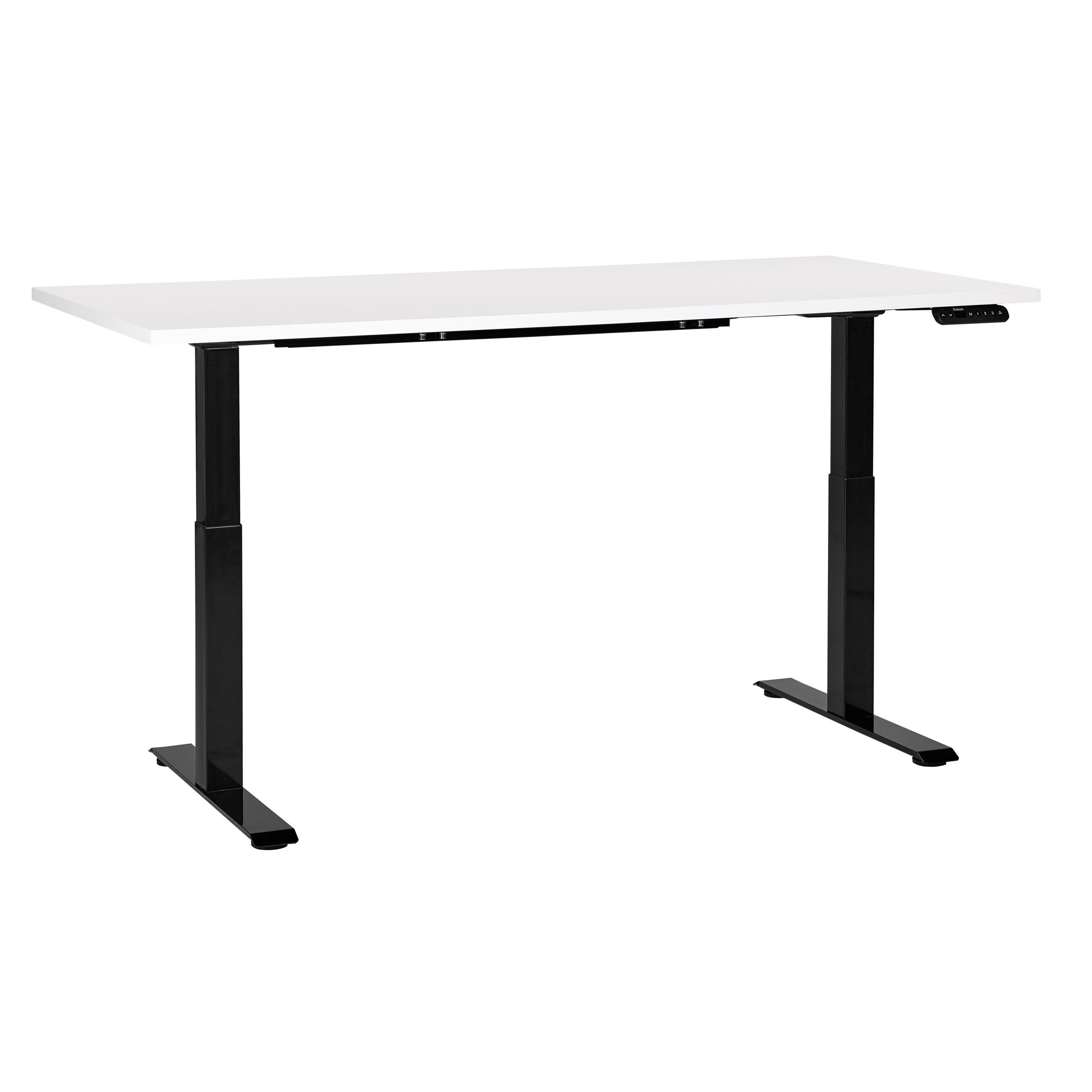 Työpöytä sähkösäädettävä DESTINES 160 cm 72 cm Valkoinen/musta
