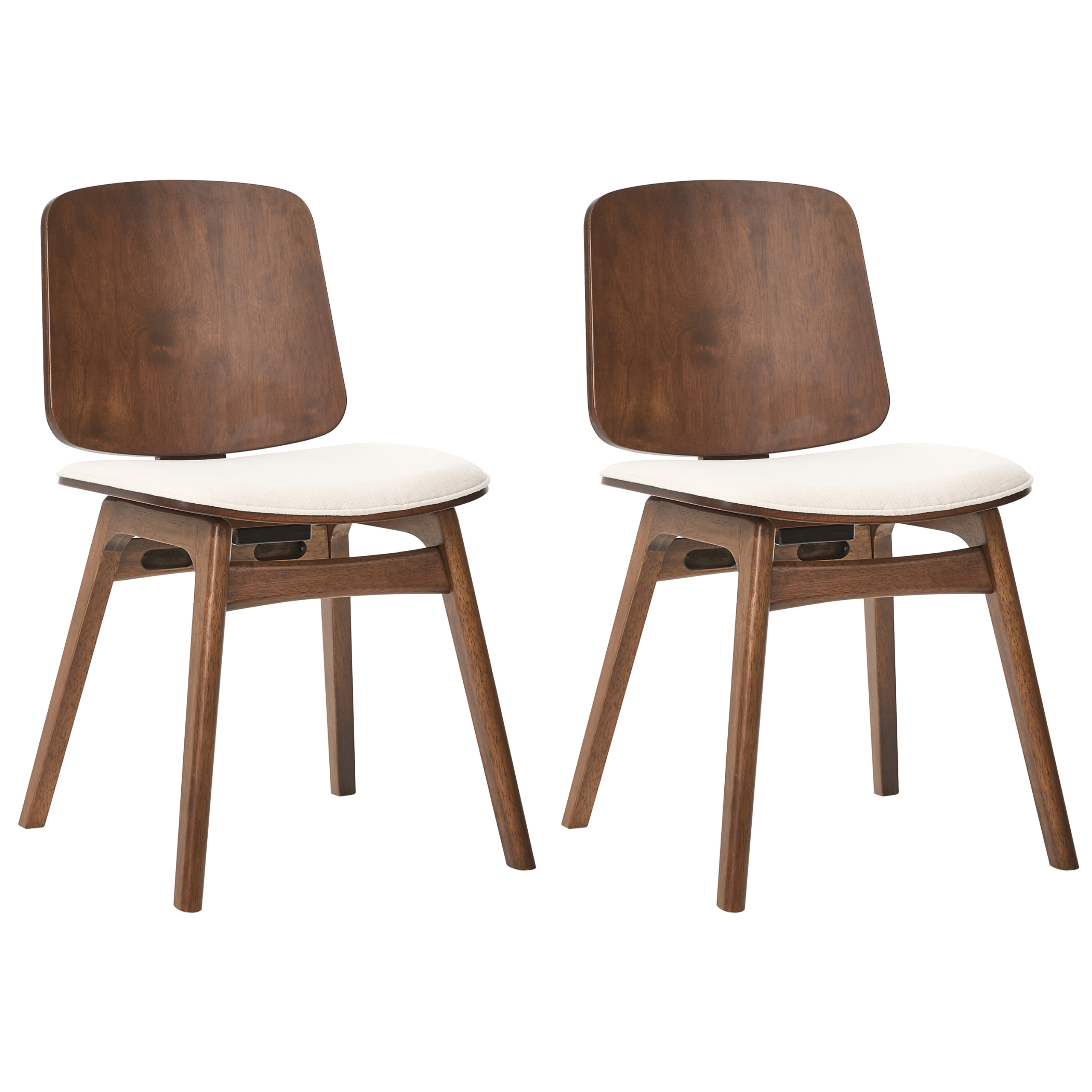Ruokatuolisetti 2 kpl CHARLESTON Puu Ruskea/vaaleanbeige