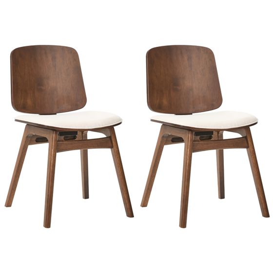 Ruokatuolisetti 2 kpl CHARLESTON Puu Ruskea/vaaleanbeige