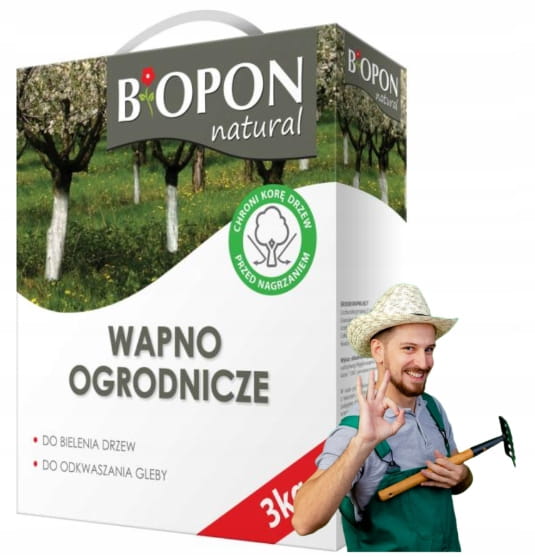 Puutarhakalkki 3kg Tehokas puiden valkaisu ja maaperän happamuudenpoisto