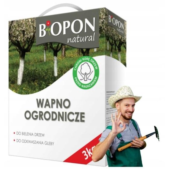 Puutarhakalkki 3kg Tehokas puiden valkaisu ja maaperän happamuudenpoisto