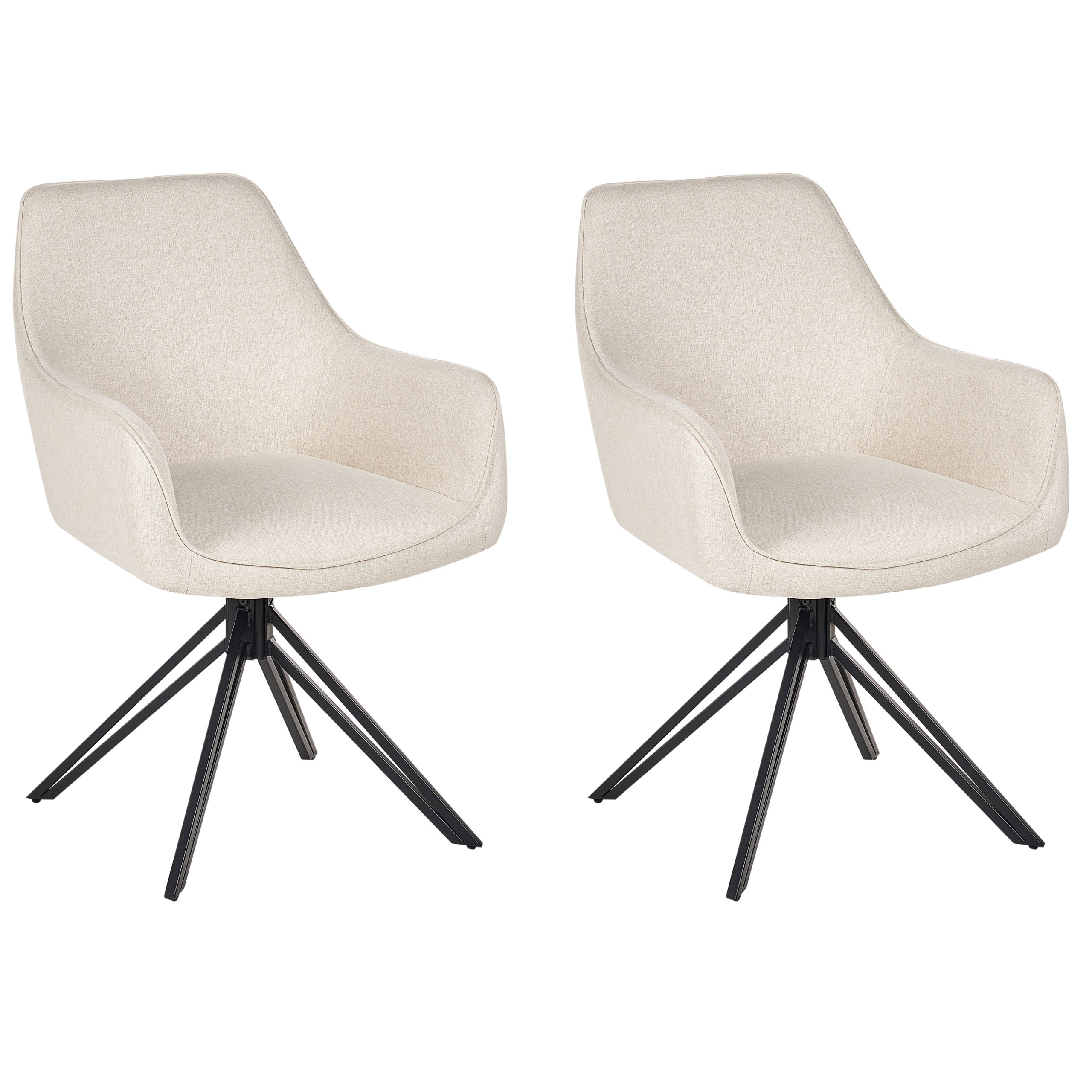 Ruokatuolisetti 2 kpl pyörivä JODAR Vaaleanbeige