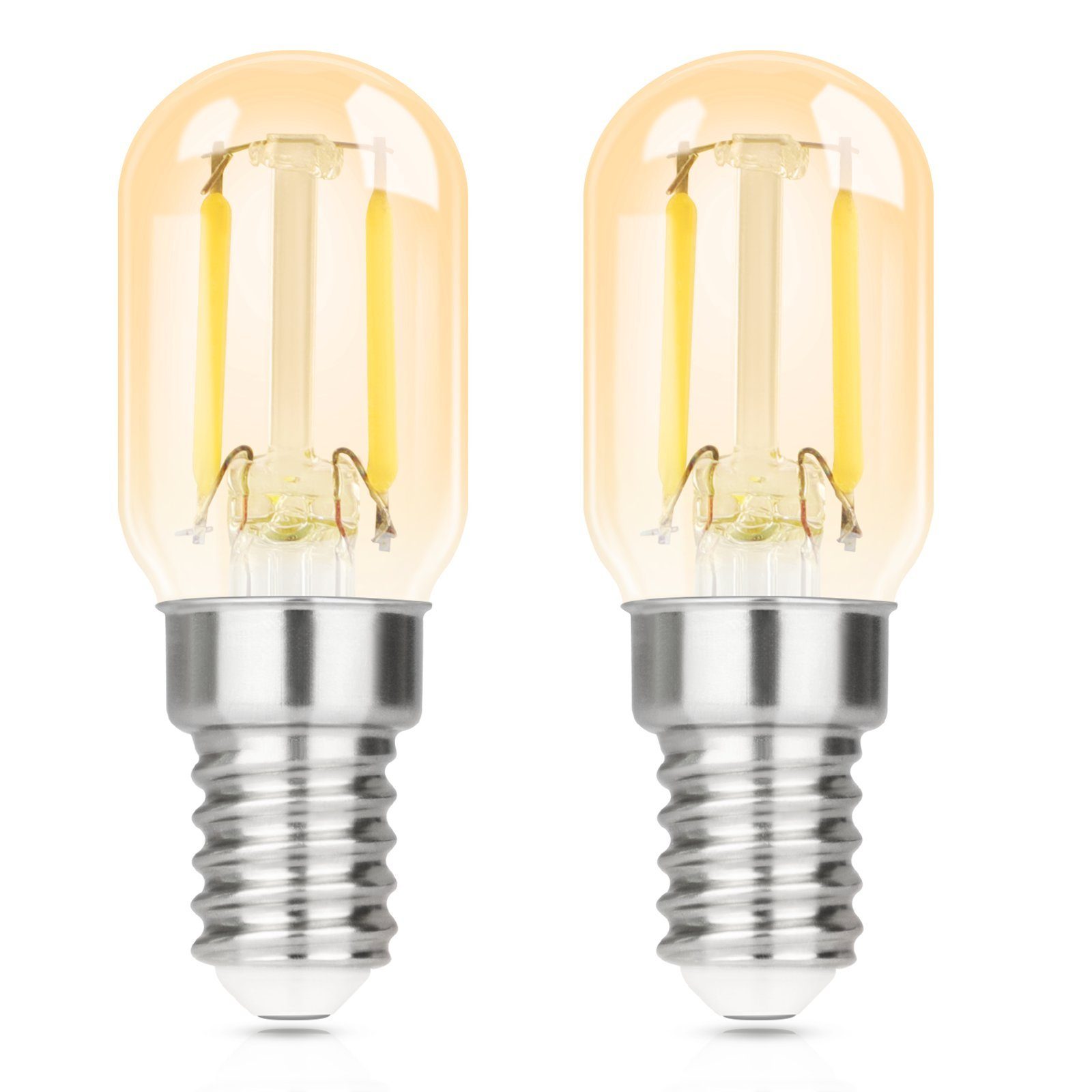 ZMH kpl Vintage E14 T22 2W 6000K LED-lamppua, viileä valkoinen, Edison-tyylinen, jääkaappivalo, ei himmennettävä