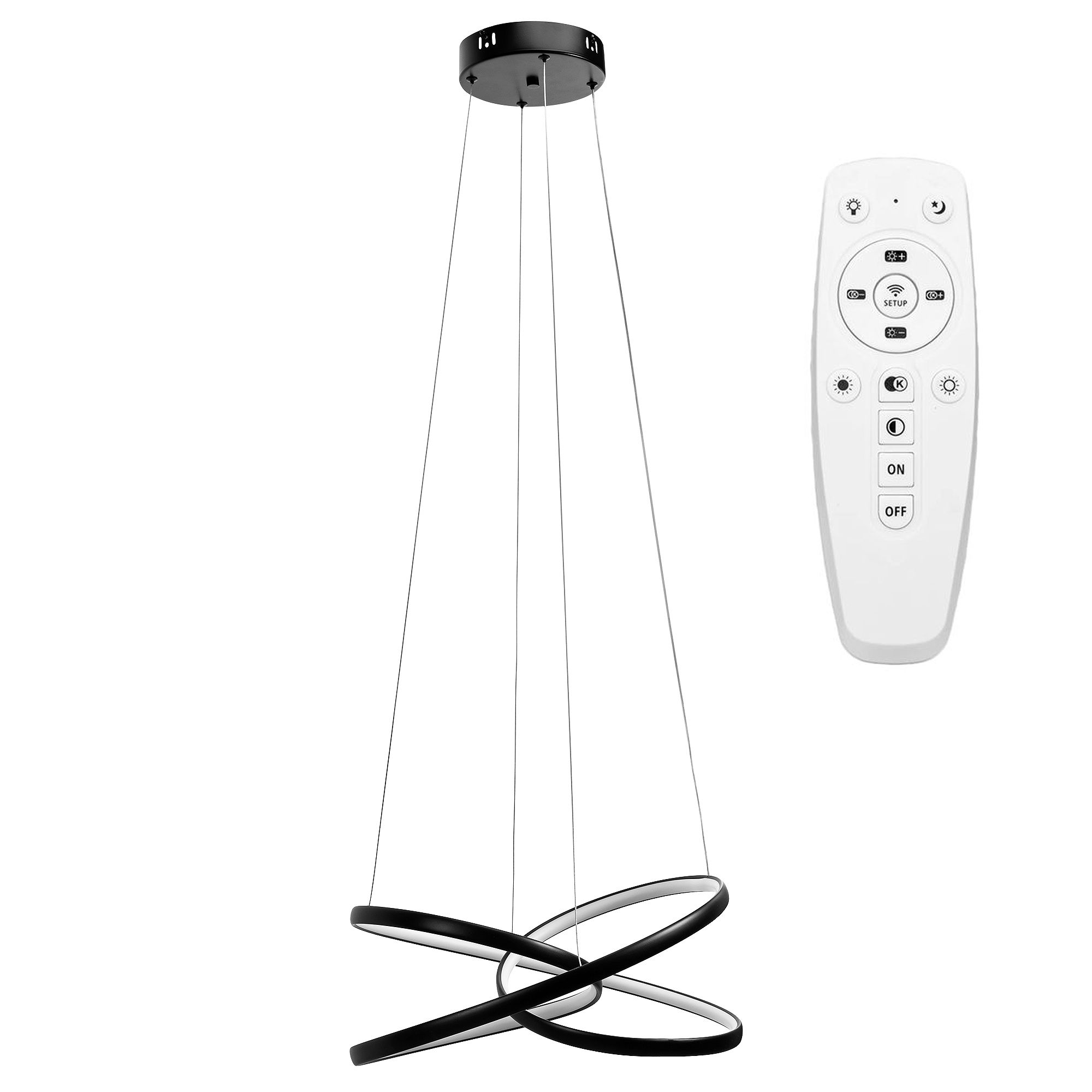TOOLIGHT riippuva kattovalaisin G006-CP musta, 50x50x60cm
