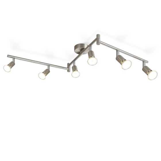 NETTLIFE 6 modernia olohuoneen kattovalaisinta GU10 330° kääntyvä ruostumaton teräs makuuhuoneeseen sisätiloihin (ilman polttimoa)