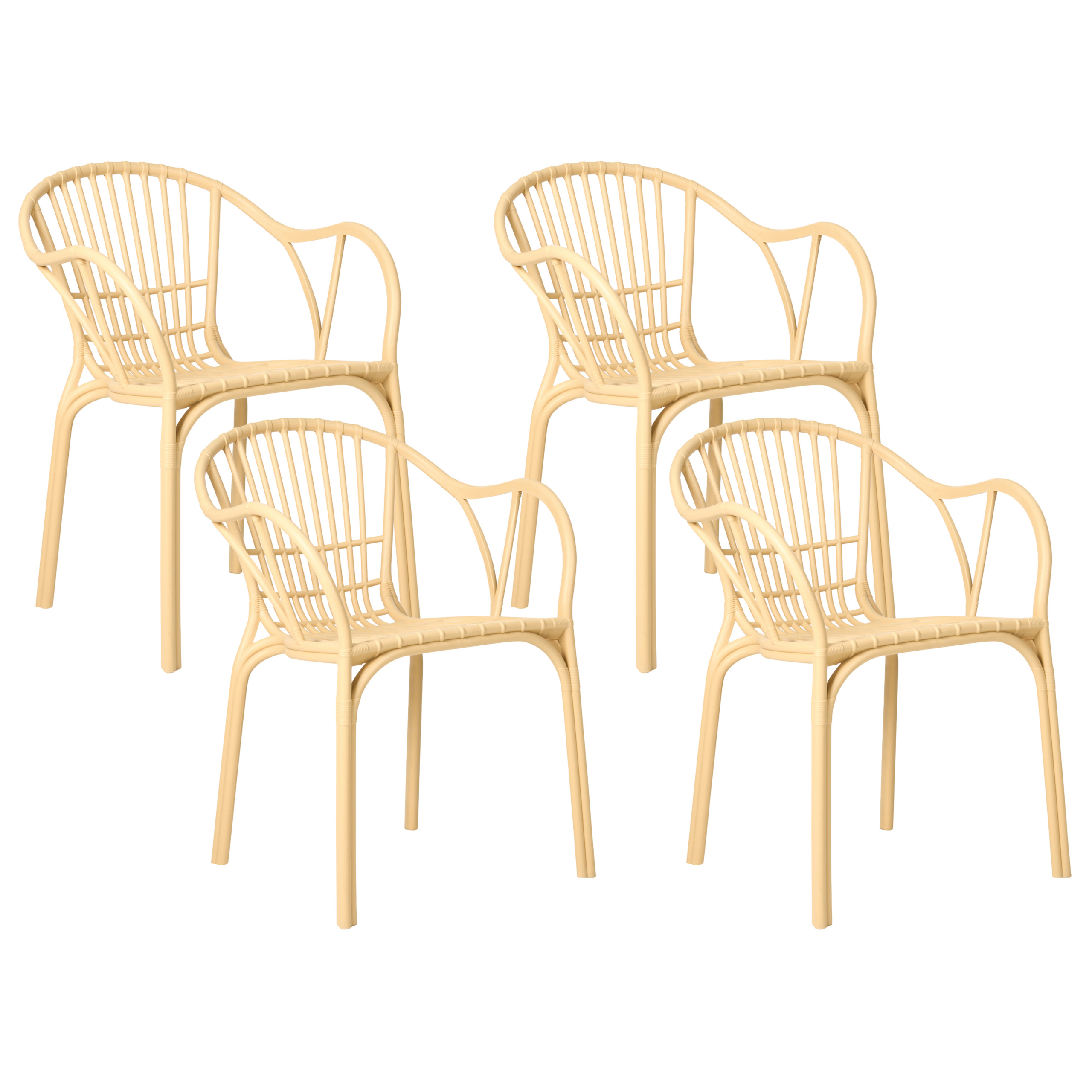 Puutarhatuolisetti 4 kpl ANDORA Beige
