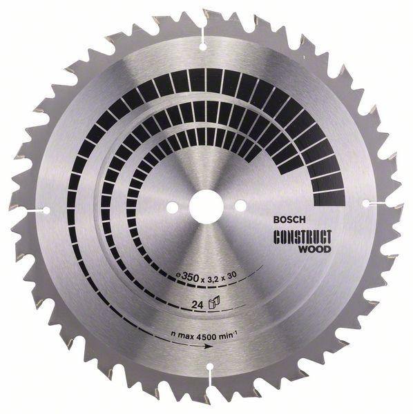 Bosch Construct Wood -Pyörösahanterä 350x30 mm, 24 hammasta