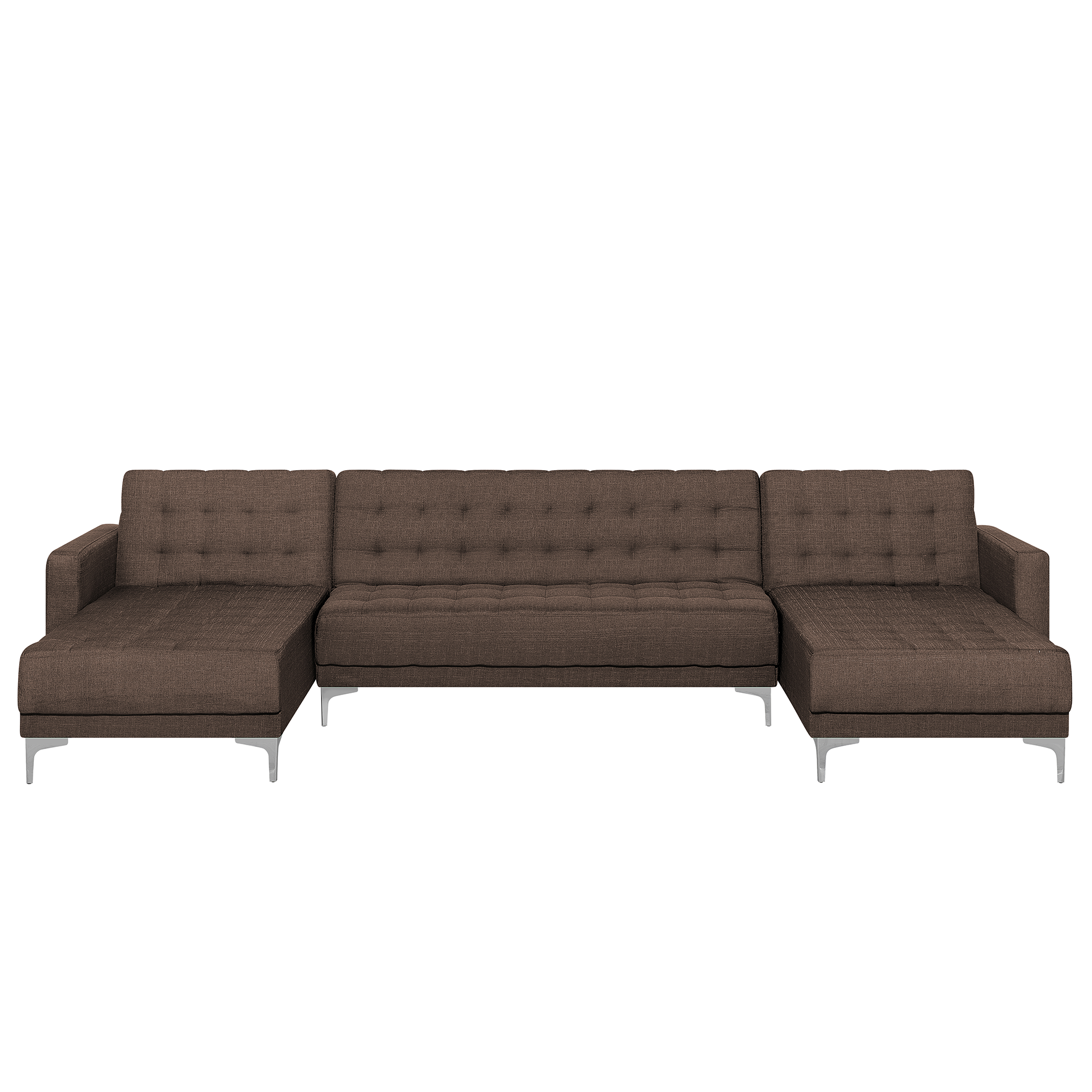 U-moduulivuodesohva ABERDEEN kangas Tummanruskea 5-istuttava