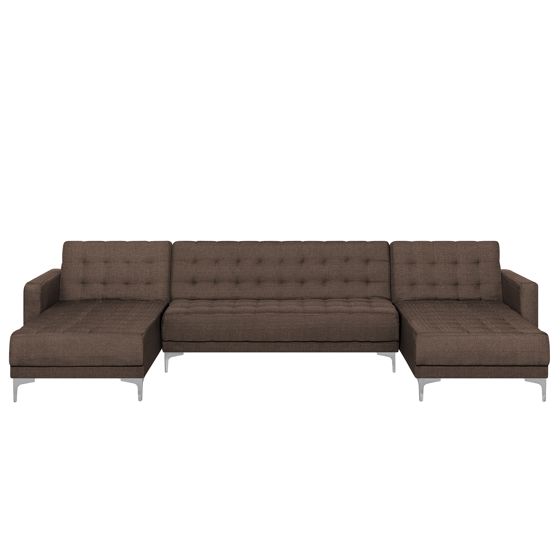 U-moduulivuodesohva ABERDEEN kangas Tummanruskea 5-istuttava