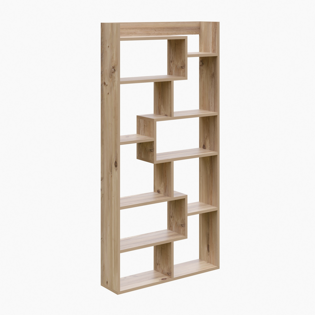 Norda Design Moderni kirjahylly, 90 x 182 x 22 cm | 100 % melamiinipäällysteinen, 18 mm paksu | Seinälle kiinnitettävä, tyylikäs muotoilu