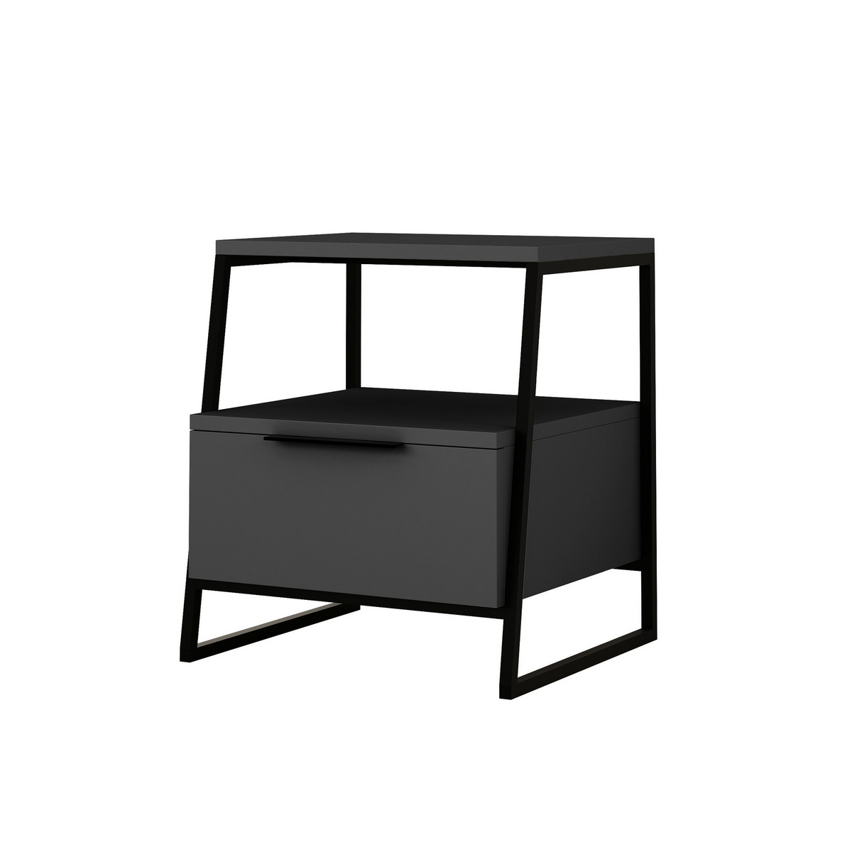 Norda Design Moderni yöpöytä, 45x50x40 cm, 100 % melamiinipäällystetty, pehmeästi sulkeutuvat saranat, tyylikäs ja toimiva