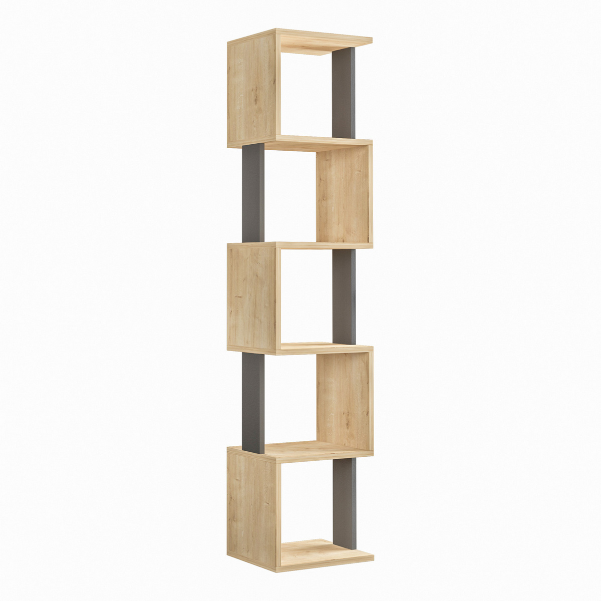 Norda Design Moderni kirjahylly, 161 cm | 100 % melamiinipinnoitettu, 18 mm paksu | Seinään kiinnitettävä, 20 kg kantavuus