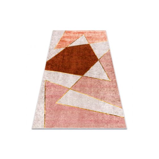 MIRO 52097.802 matto geometrinen liukumaton - vaaleanpunainen 160x220 cm