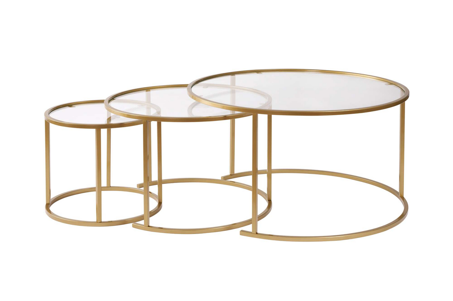 Norda Design Moderni 3-osainen sohvapöytäsarja, 100 % karkaistua lasia, elegantti muotoilu kotiin
