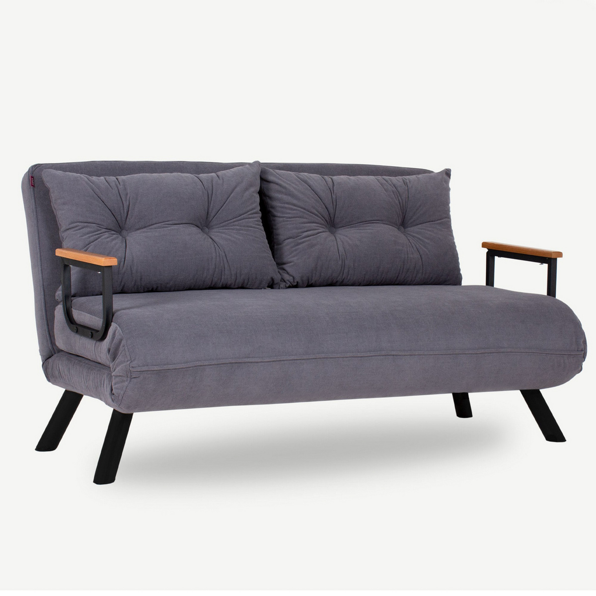 Norda Design Moderni 2-paikkainen vuodesohva, 100 % metallirunko, säädettävä selkänoja, helposti muunnettavissa, kantavuus enintään 200 kg