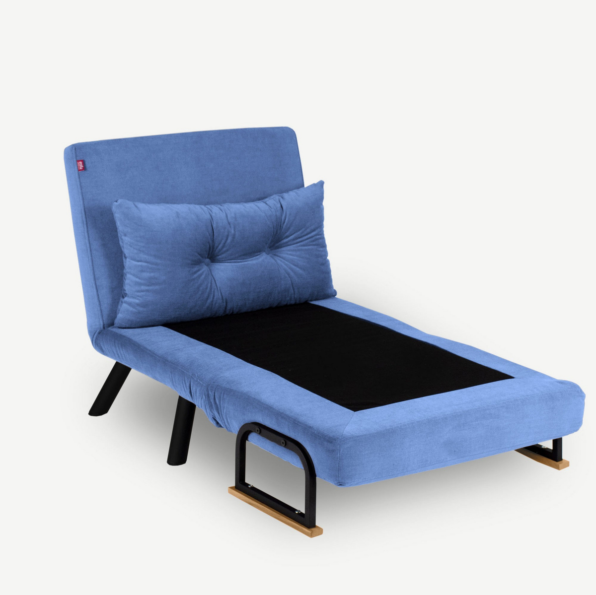 Norda Design moderni yksi-istuttava sohvasänky, 100 % metallirunko, säädettävä selkänoja, helposti muunnettavissa, tyylikäs ja käytännöllinen