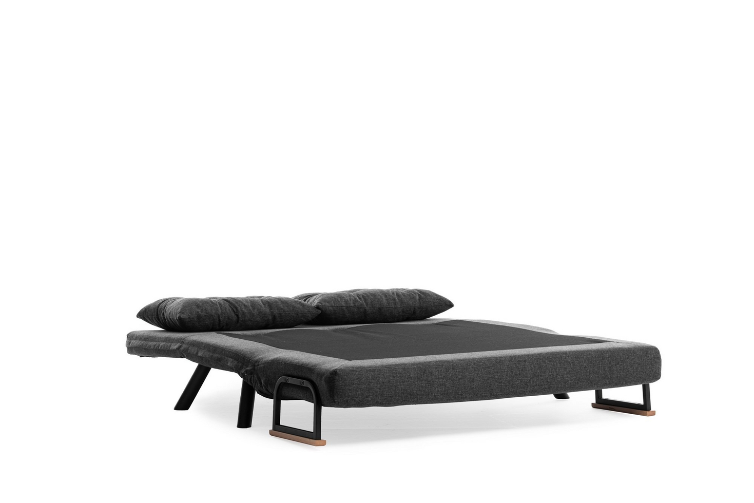 Norda Design tyylikäs 2-paikkainen sohvasänky, 100 % metallirunko, pellavakangas, säädettävä selkänoja, kantavuus 200 kg