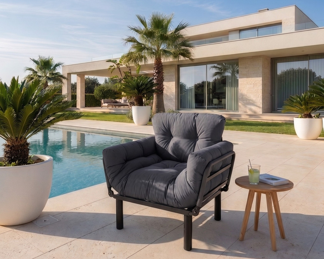 Norda Design Puutarhan 1-istuttava vuodesohva Nitta Outdoor Single 70 x 95 x 85 cm
