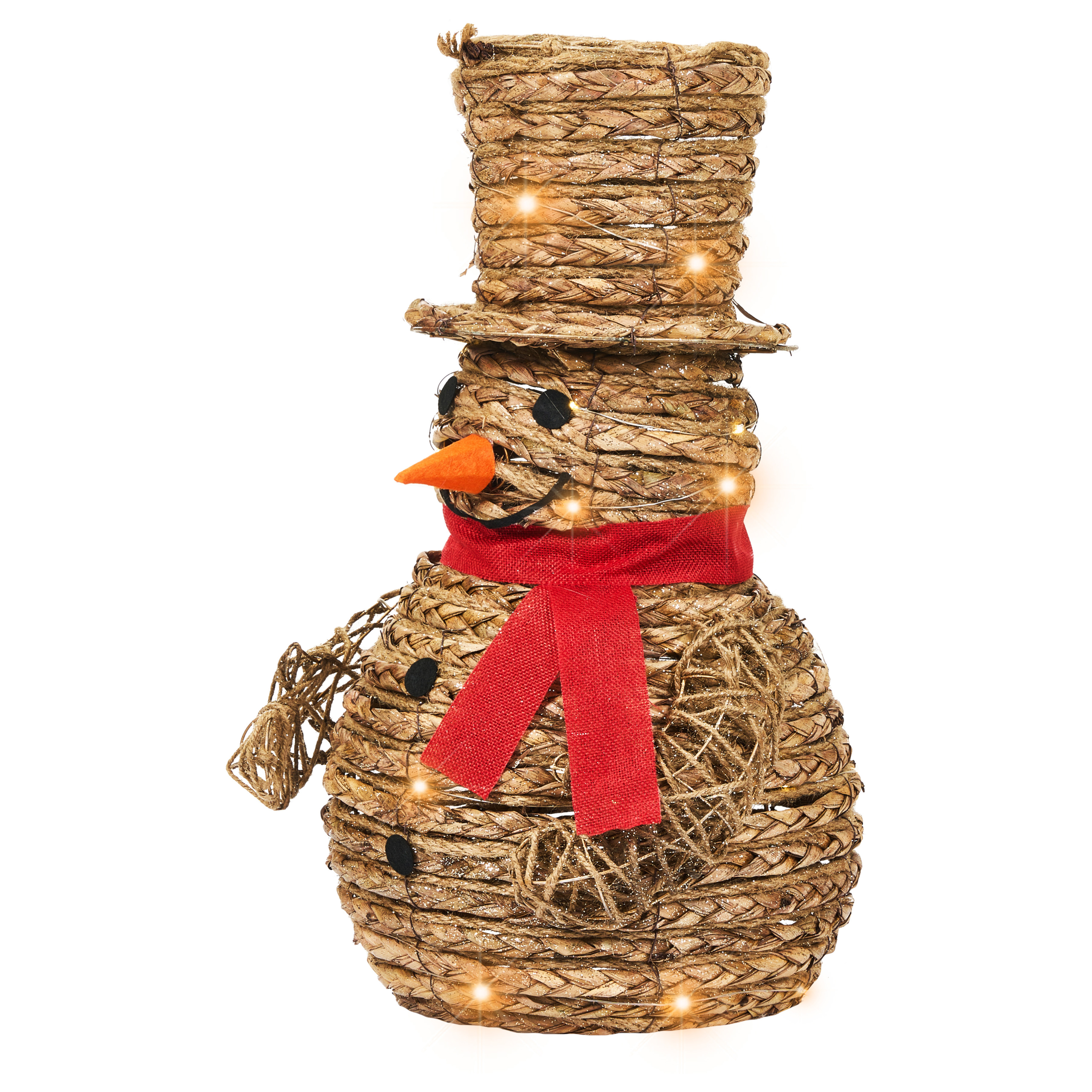 Joulukoriste LED-valo OLAFSVIK Lumiukko 52 cm Luonnonväri