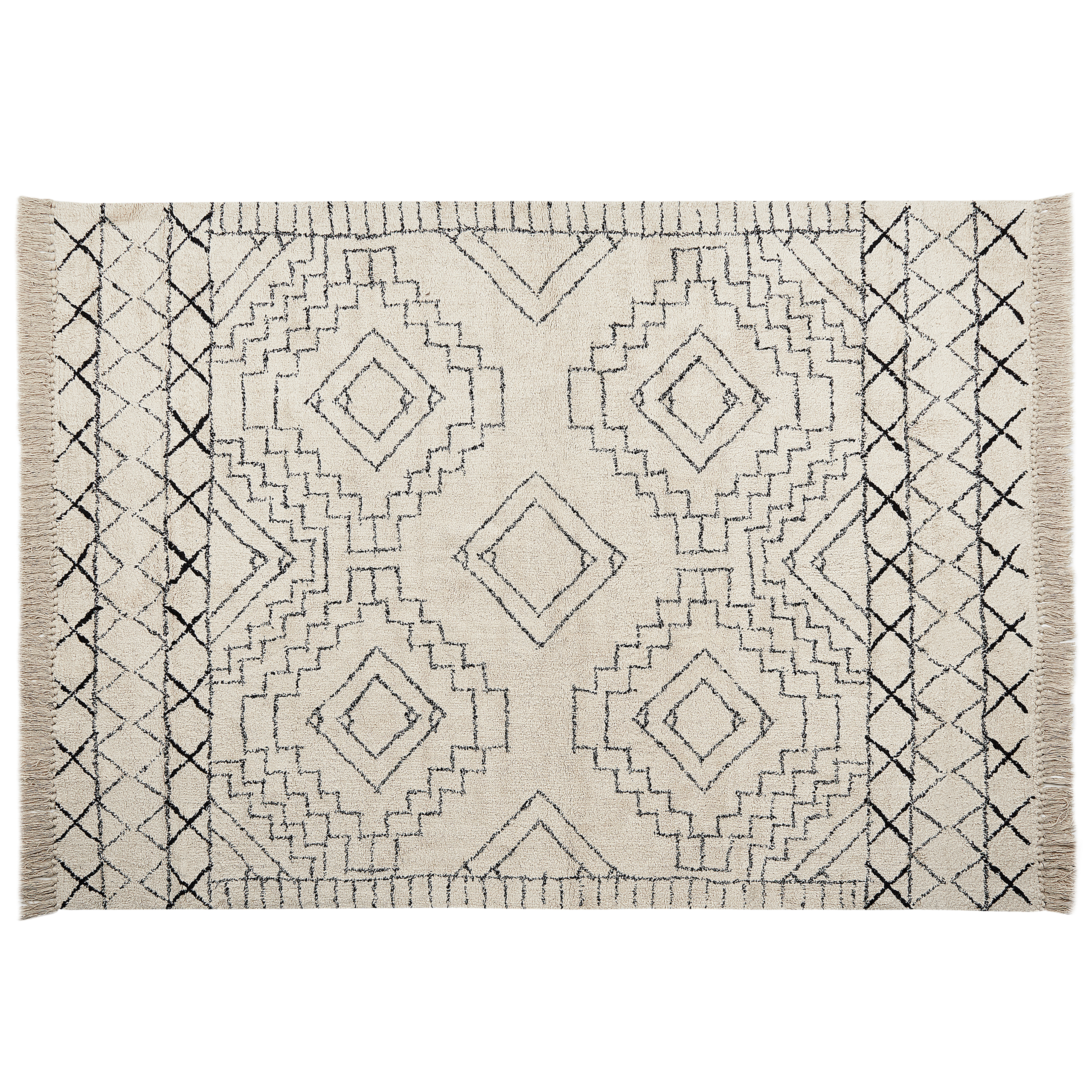 Matto ZEYNE Beige 160 x 230 cm Puuvilla