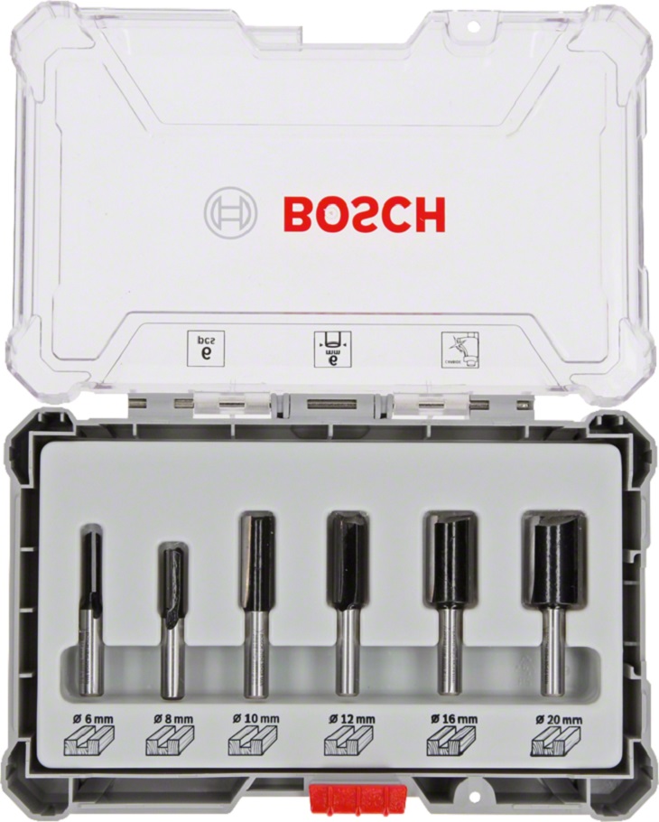 Bosch Suora Jyrsinteräsarja 6-osaa 6 mm varsi
