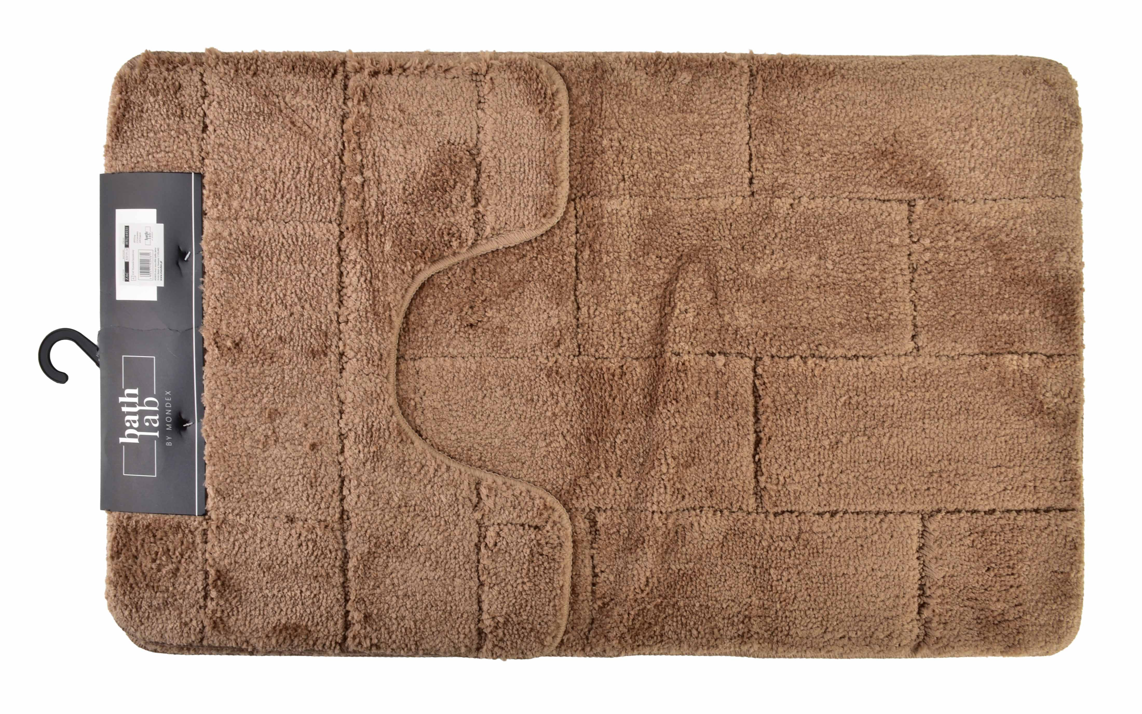 Kylpyhuonemattosetti polyesteri ZAC 50x37/50x80 cm ruskea 2 kpl