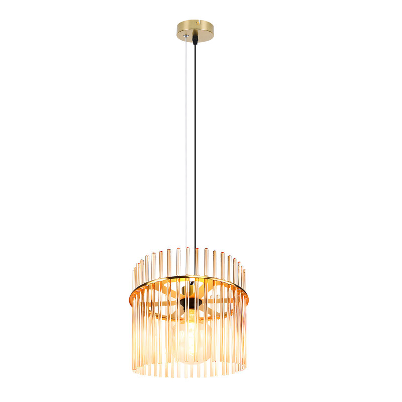 NETTLIFE Retro Kulta Ripustusvalaisin, Lasilamppu, E27-kannake,30 cm, Keittiöön ja Kahvilaan (ilman lamppua)