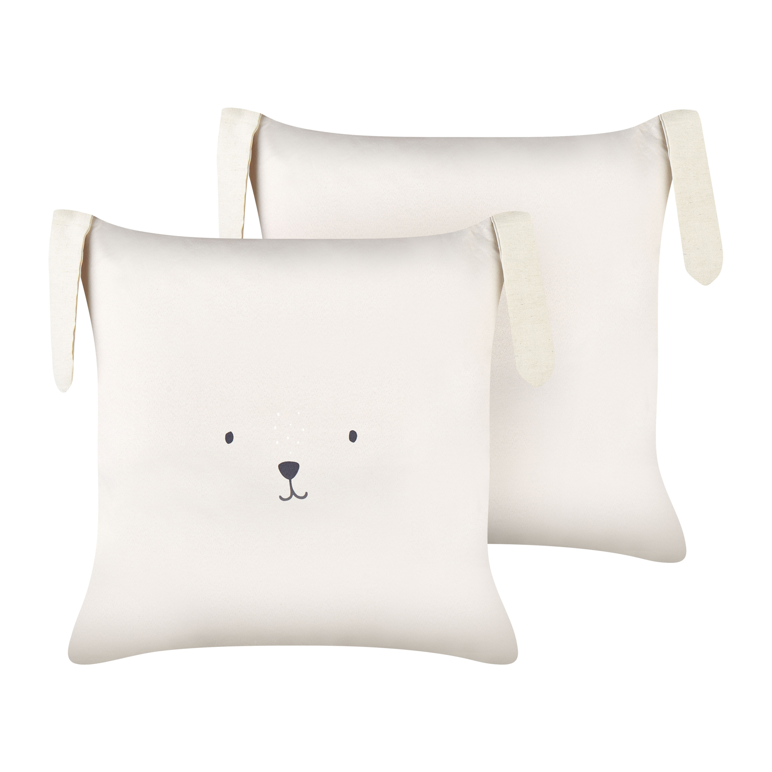 Koristetyynysetti 2 kpl CONEY 45 x 45 cm Puuvilla Vaaleanbeige