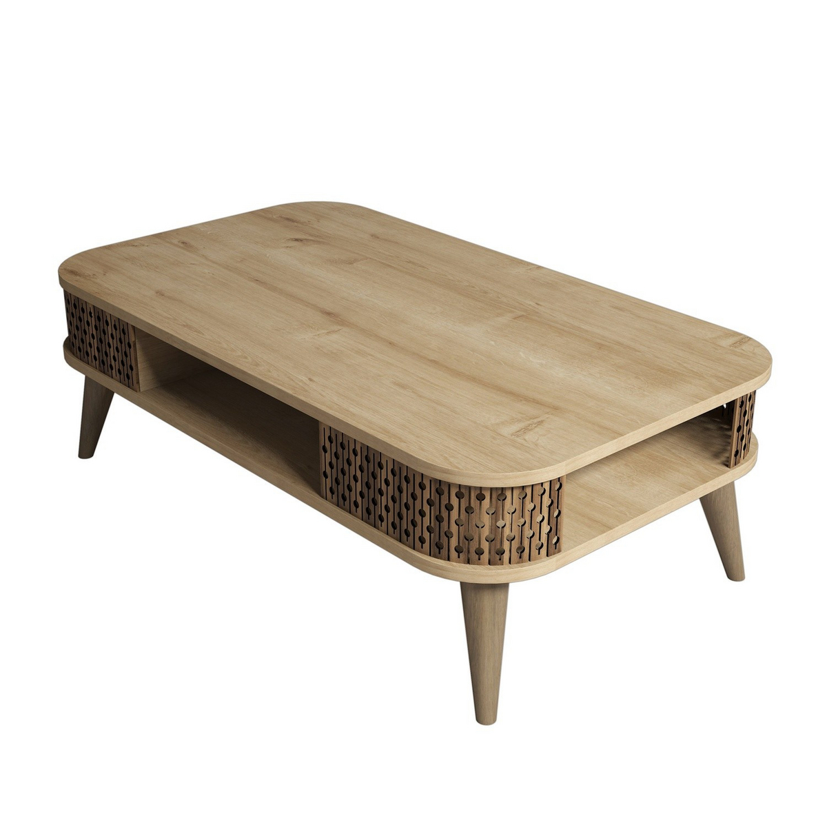 Norda Design moderni tamminen sohvapöytä, 105 cm, 100 % melamiinipinnoitettu, 18 mm paksu, skandinaavinen muotoilu, tyylikäs ja käytännöllinen