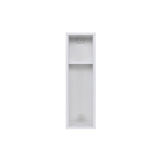 Norda Design Moderni valkoinen yöpöytä, 100 % melamiinipinnoitettu, 18 mm paksu, seinäkiinnitteinen, 65 x 20 x 15 cm | tyylikäs ja käytännöllinen