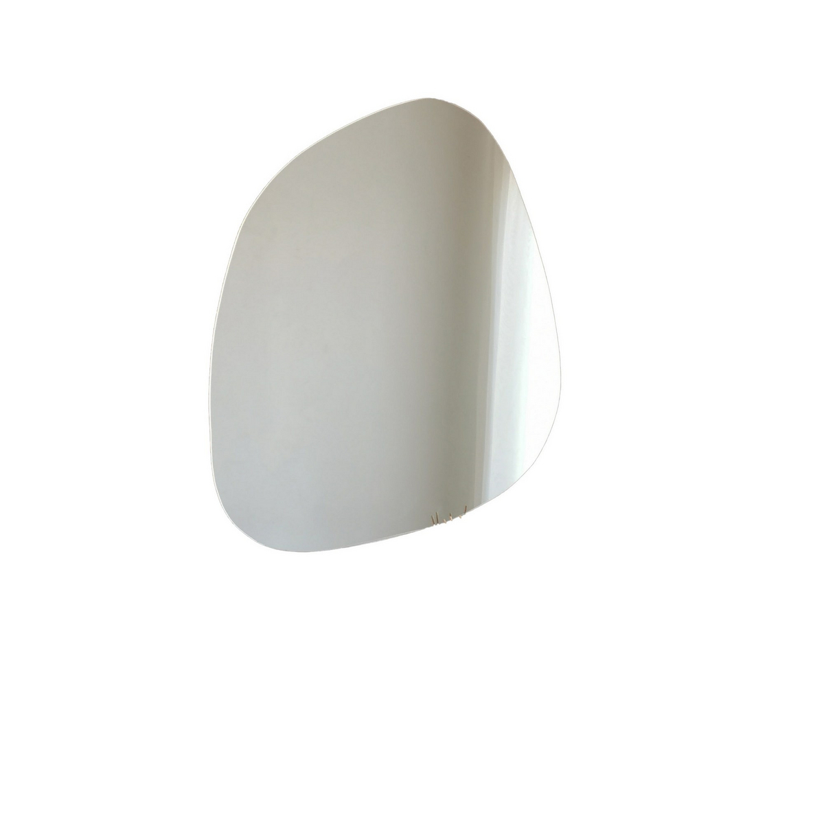 Norda Design abstrakti seinäpeili, 75 cm x 58 cm, valkoinen, 100 % MDF, valmiiksi koottu, täydellinen moderniin sisustukseen