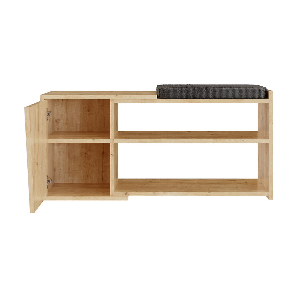 Norda Design moderni tamminen kenkäkaappi, 104 cm | 100 % melamiinipinnoitettu, 18 mm paksu, pehmeästi sulkeutuvat saranat, seinälle asennettavissa