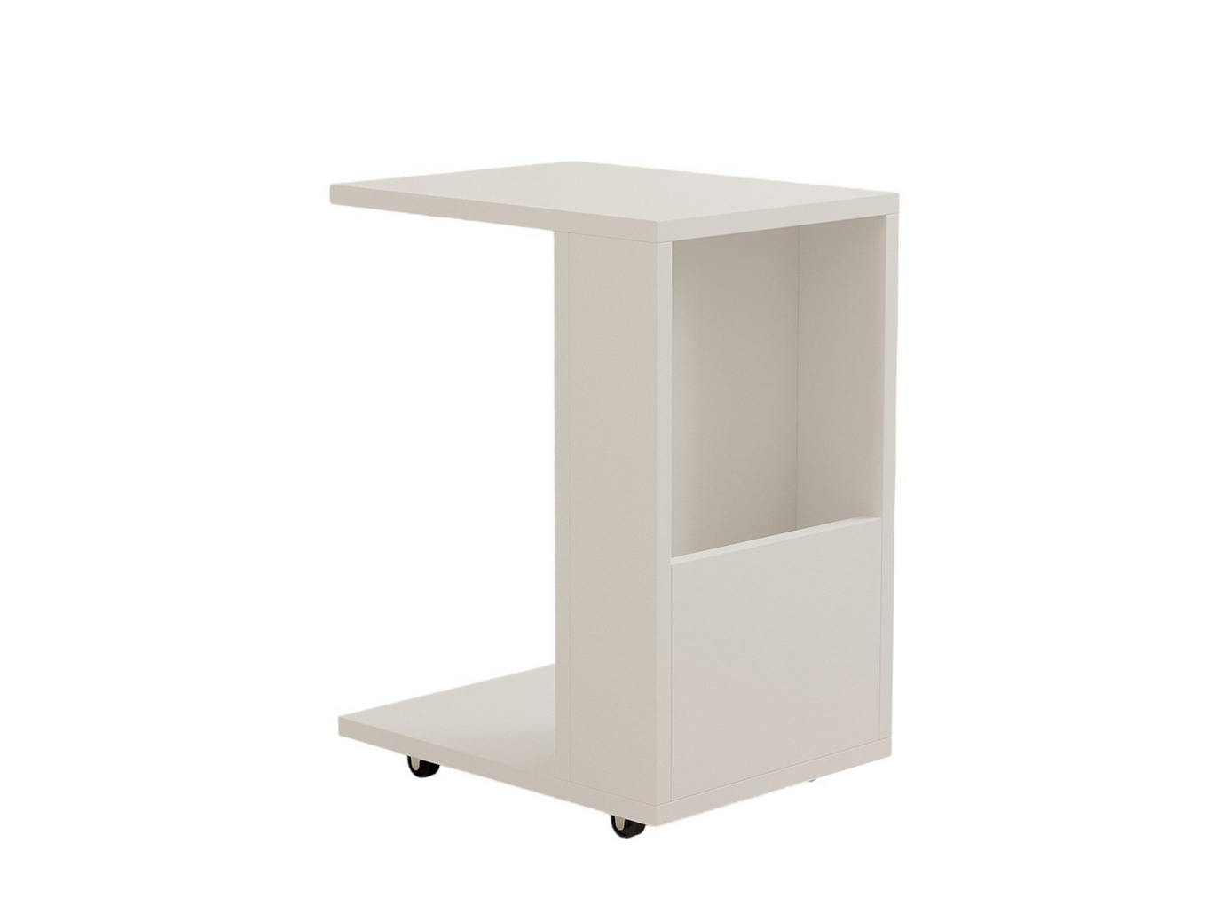 Norda Design moderni valkoinen sivupöytä, 30 x 50 x 40 cm | 100 % melamiinipäällysteinen lastulevy, 18 mm paksu | Tyylikäs ja toimiva