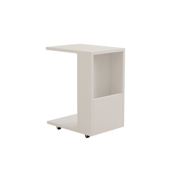 Norda Design moderni valkoinen sivupöytä, 30 x 50 x 40 cm | 100 % melamiinipäällysteinen lastulevy, 18 mm paksu | Tyylikäs ja toimiva