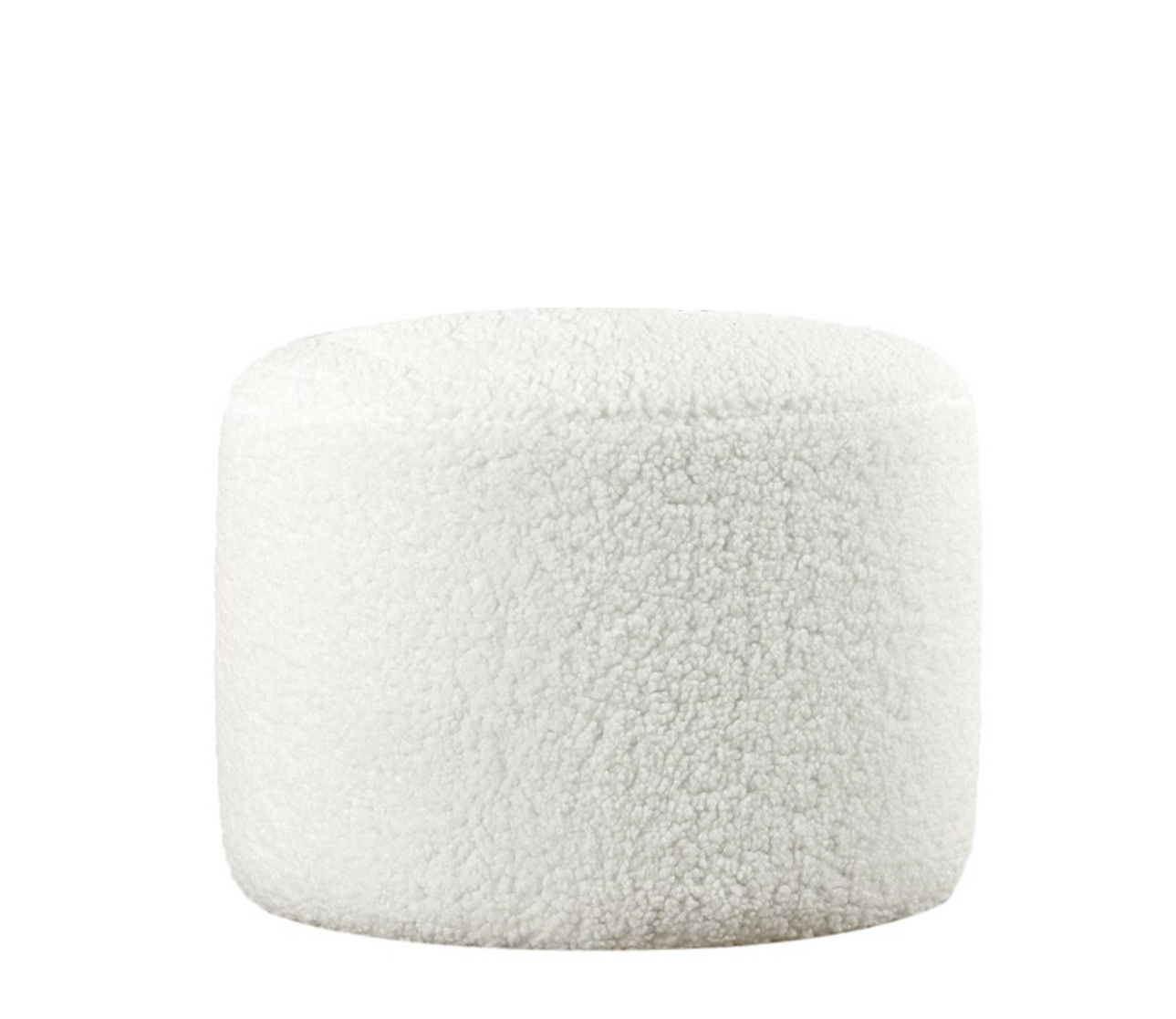 Norda Design Elegantti valkoinen tekoturkisrahi, korkeus 39 cm, syvyys 54 cm | 10 cm ortopedinen vaahtomuovitäyte, PVC-pinnoitetut jalat