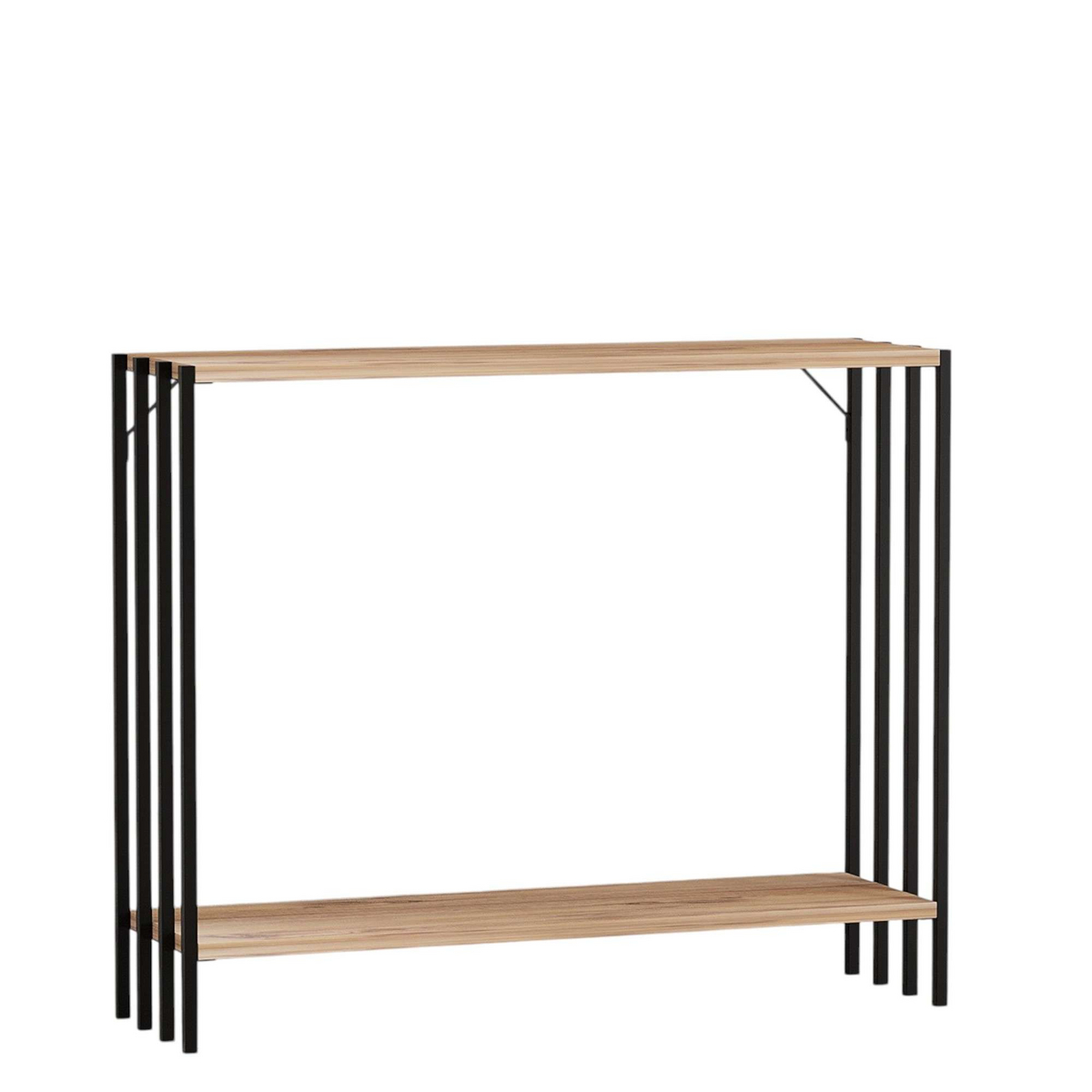 Norda Design moderni senkki, musta ja Atlantic Pine, 90 x 74 x 26 cm | 100 % melamiinipinnoitettu, 18 mm paksu, metallirunkoinen
