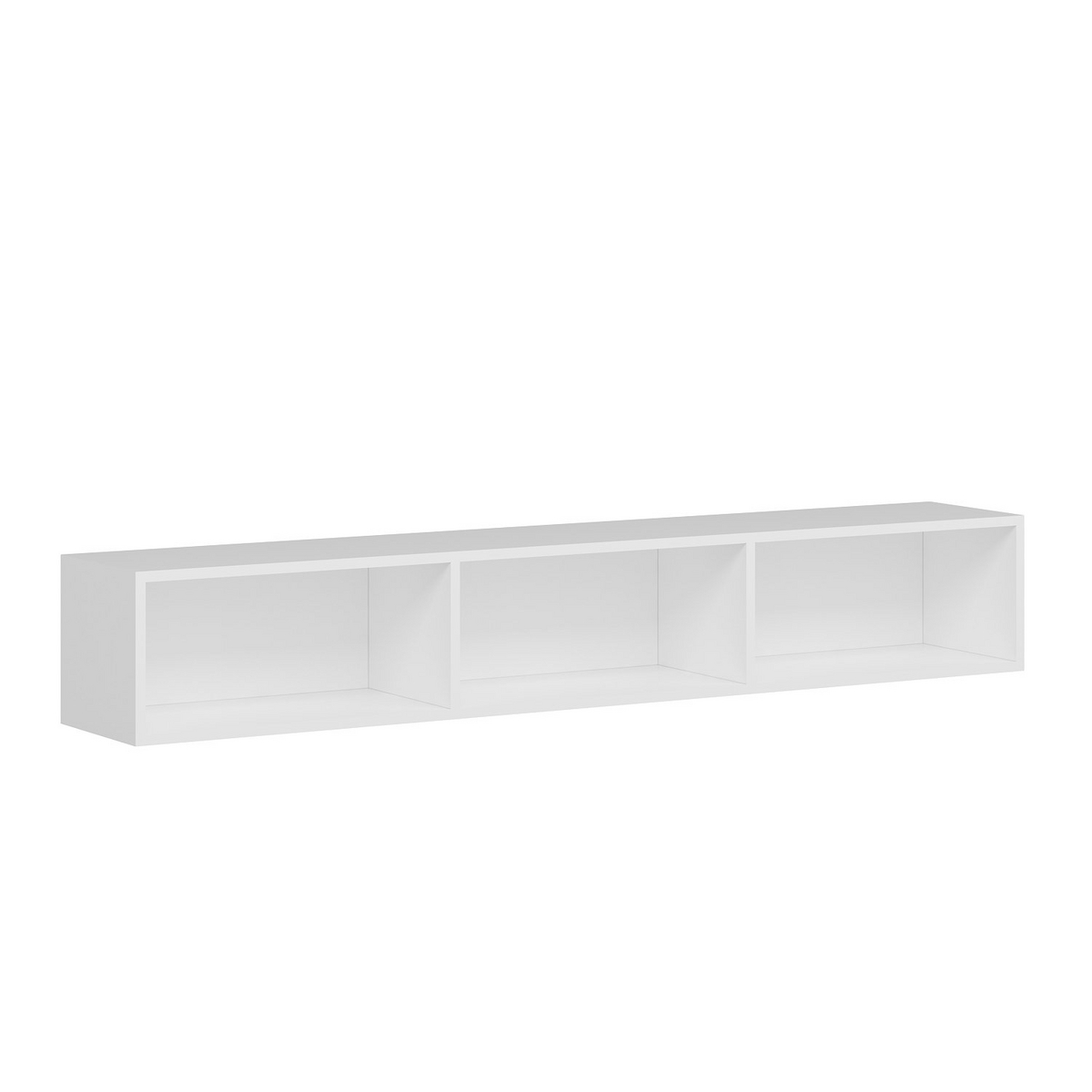 Norda Design Moderni valkoinen TV-taso, 180 cm, 30 cm korkeus, 32 cm syvyys | 100 % melamiinipäällystetty, 18 mm paksu | Tyylikäs ja toimiva