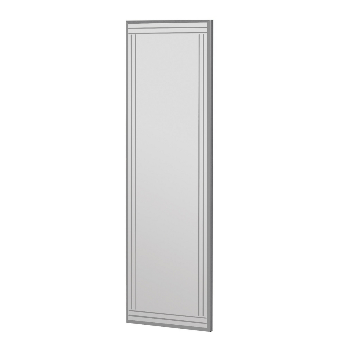 Norda Design Moderni valkoinen lipaston peili, 40 x 120 cm, 100 % MDF, seinäkiinnitettävä, ympäristöystävällinen Flotal-E-muotoilu
