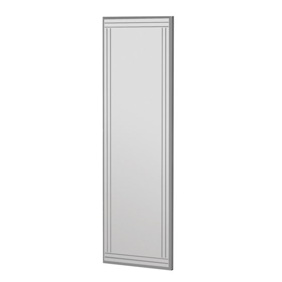 Norda Design Moderni valkoinen lipaston peili, 40 x 120 cm, 100 % MDF, seinäkiinnitettävä, ympäristöystävällinen Flotal-E-muotoilu