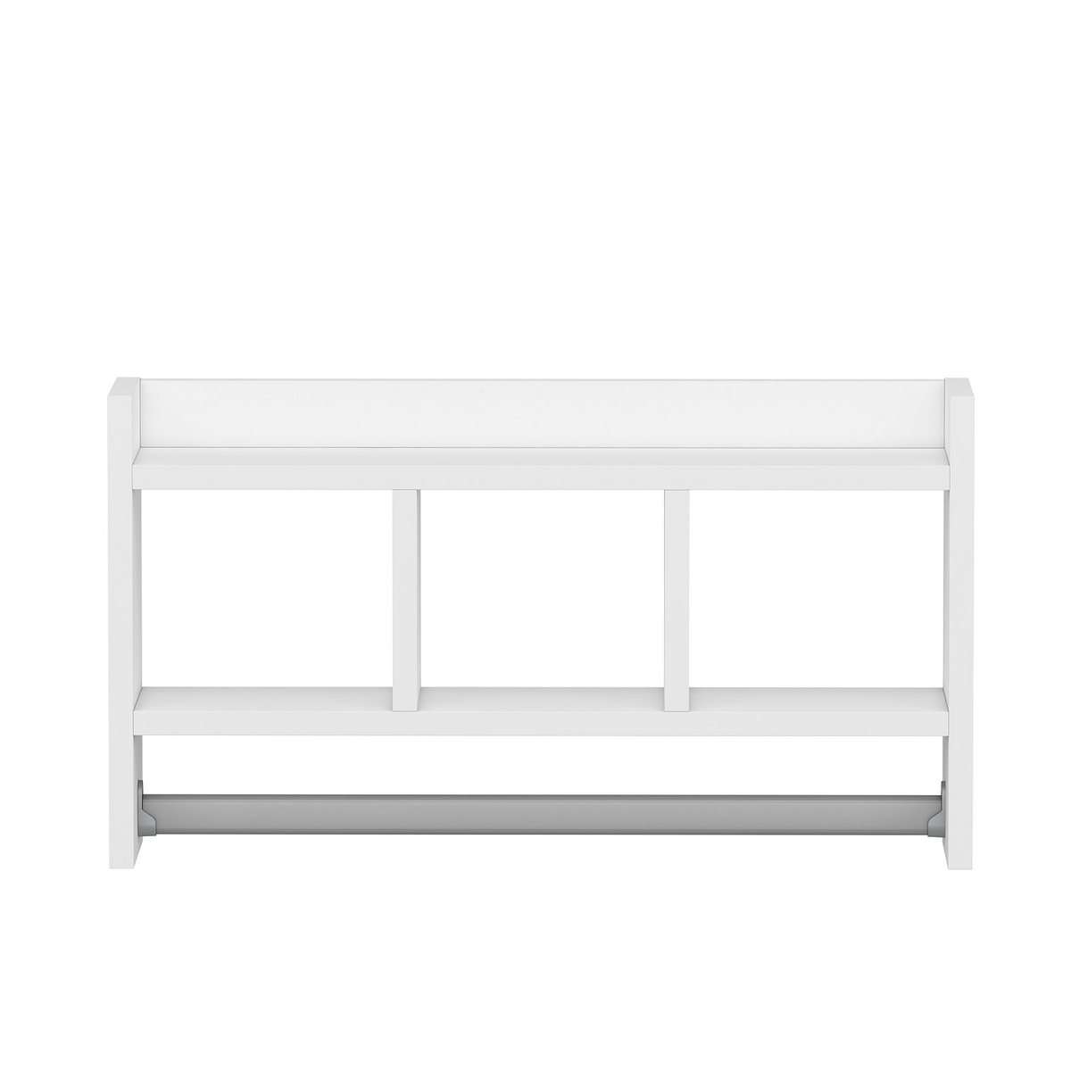 Norda Design Moderni valkoinen seinähylly, 63.6 x 35 x 14.6 cm | 100 % melamiinipäällysteinen lastulevy, 18 mm paksu | Tyylikäs säilytysratkaisu