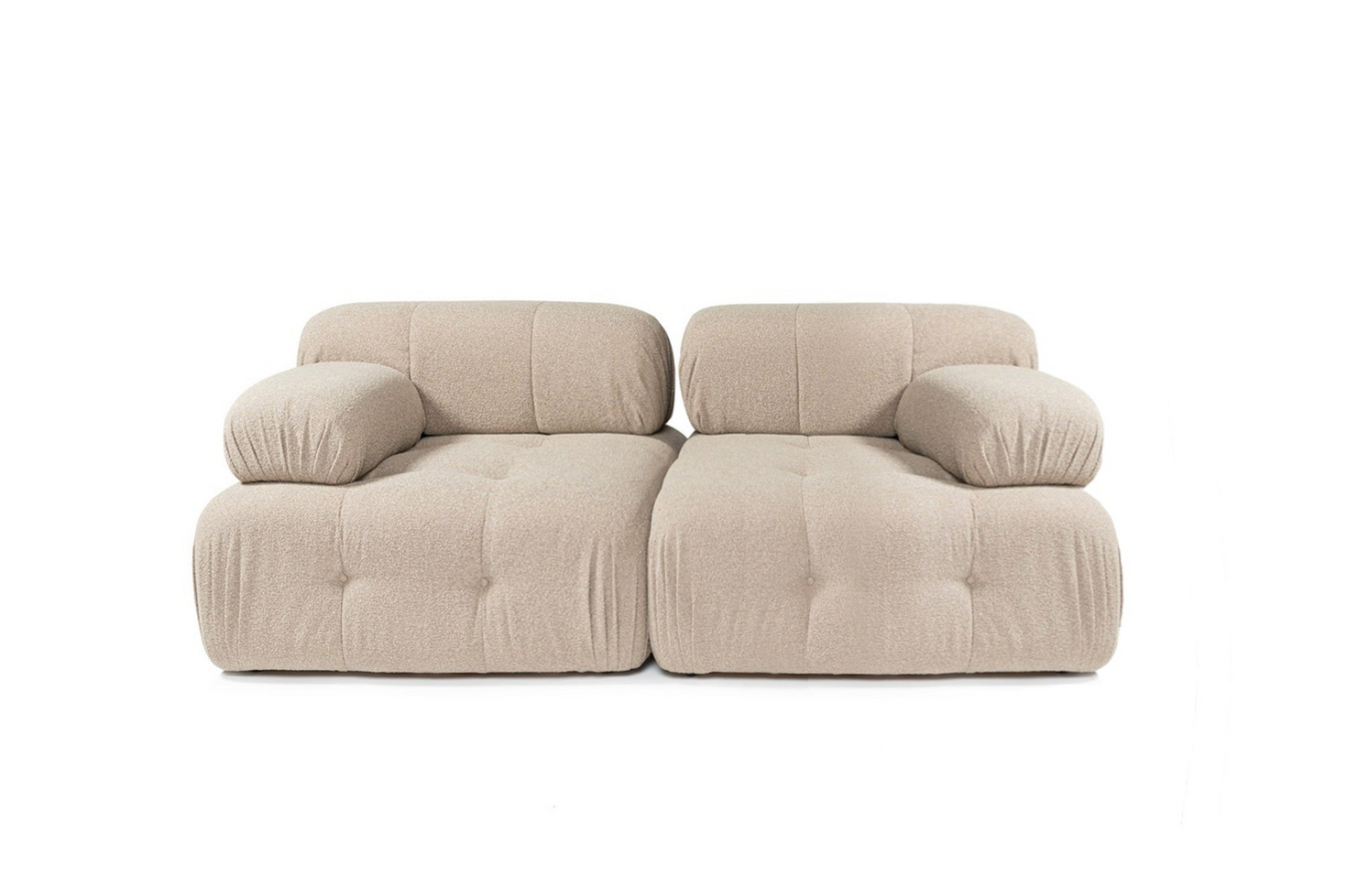 Norda Design Tyylikäs 2-istuttava sohva, persikanvärinen, 200x100x80 cm | pyökistä valmistettu runko, 100 % polyesteria, kemiallisesti puhdistettava kangas
