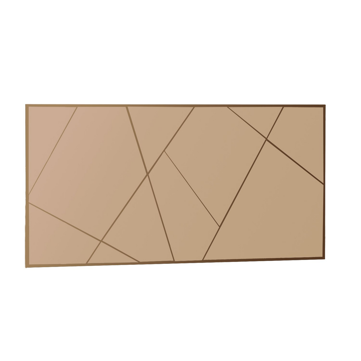 Norda Design elegantti pronssinvärinen seinäpeili, 60 x 120 cm | 100 % MDF, ympäristöystävällinen Flotal-E-muotoilu | moderni geometrinen tyyli
