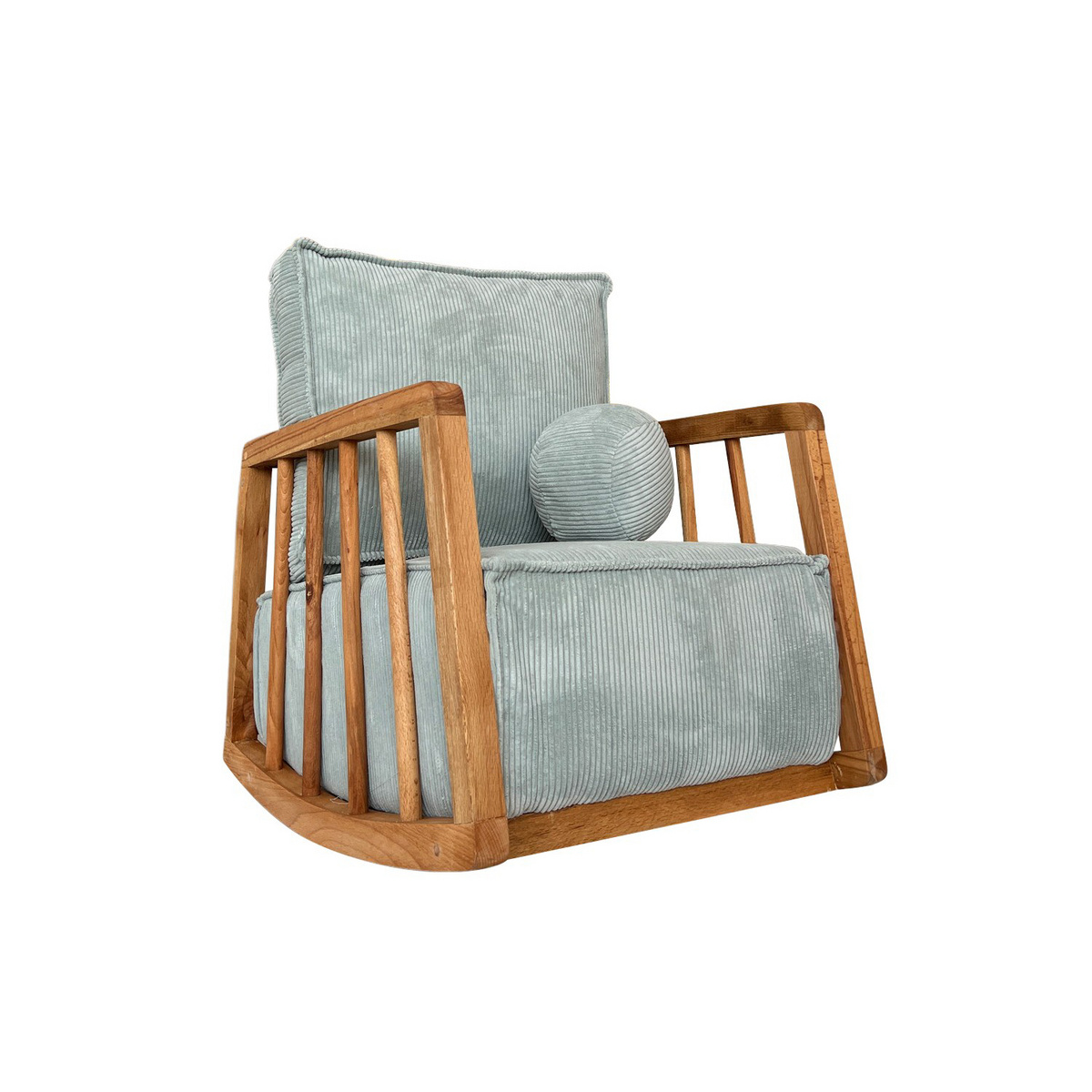 Norda Design elegantti siipituoli, sininen, 50 cm L x 63 cm K x 72 cm S | 100% Hornbeam-puukehys, pehmeä polyesterikangas